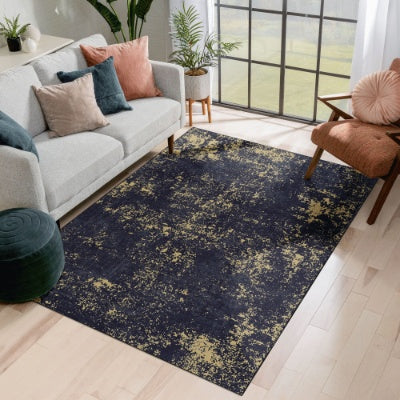 LOOM  LUXE 5x8 Area Rug For Bedroom, Washable Rug, Low-Pile, Non-Slip, Non-Shedding, Foldable, Kid Pet Friendly - Area Rugs For Living Room, Bedroom, Kitchen Wedding Gift