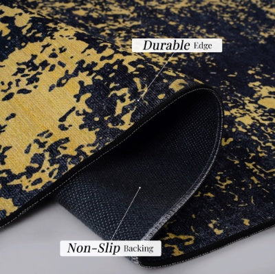 LOOM  LUXE 5x8 Area Rug For Bedroom, Washable Rug, Low-Pile, Non-Slip, Non-Shedding, Foldable, Kid Pet Friendly - Area Rugs For Living Room, Bedroom, Kitchen Wedding Gift