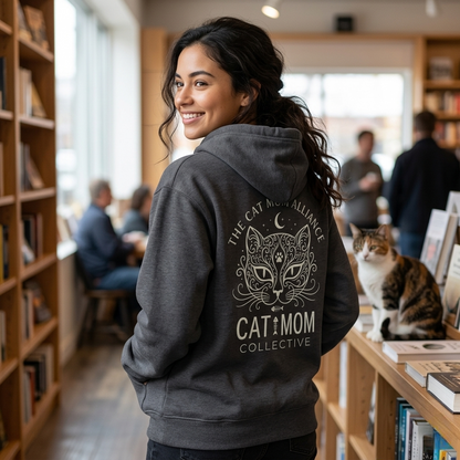 Cat Mom Crop Hoodie – Cute Cat Lover Cropped Hoodie for Women | Pet Parent Gift | Trendy Streetwear