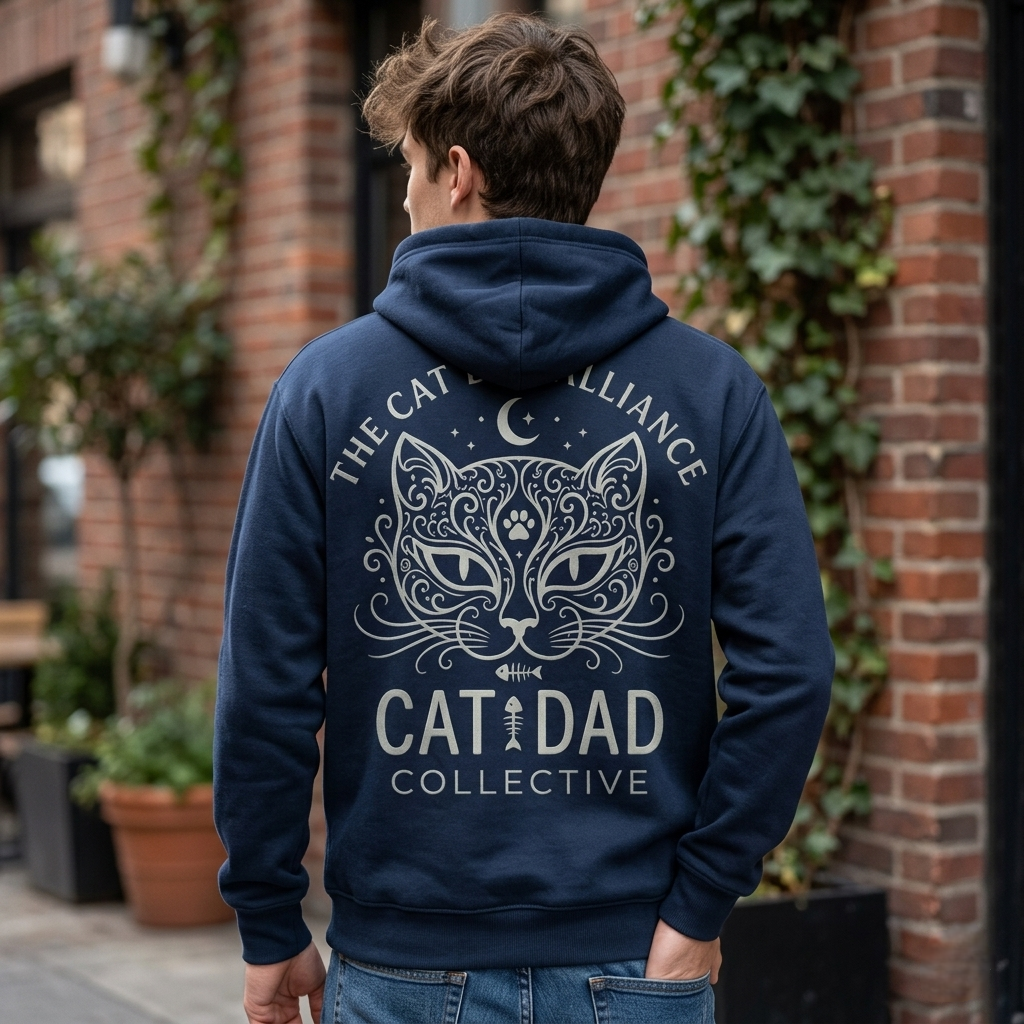 Cat Dad Hoodie – Unisex Oversized Hoodie for Cat Lovers | Pet Parent Gift | Cozy Streetwear