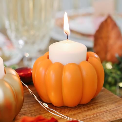 Pumpkin Candlestick Holders