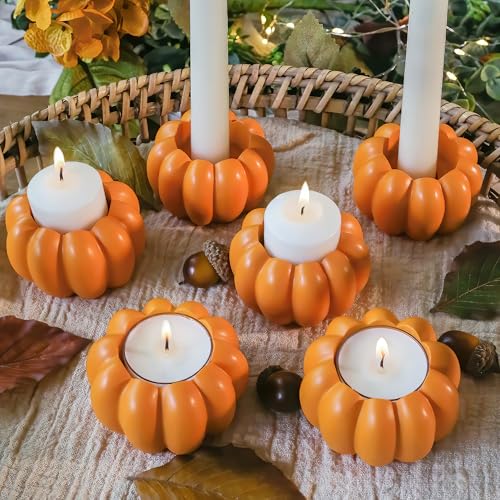 Pumpkin Candlestick Holders