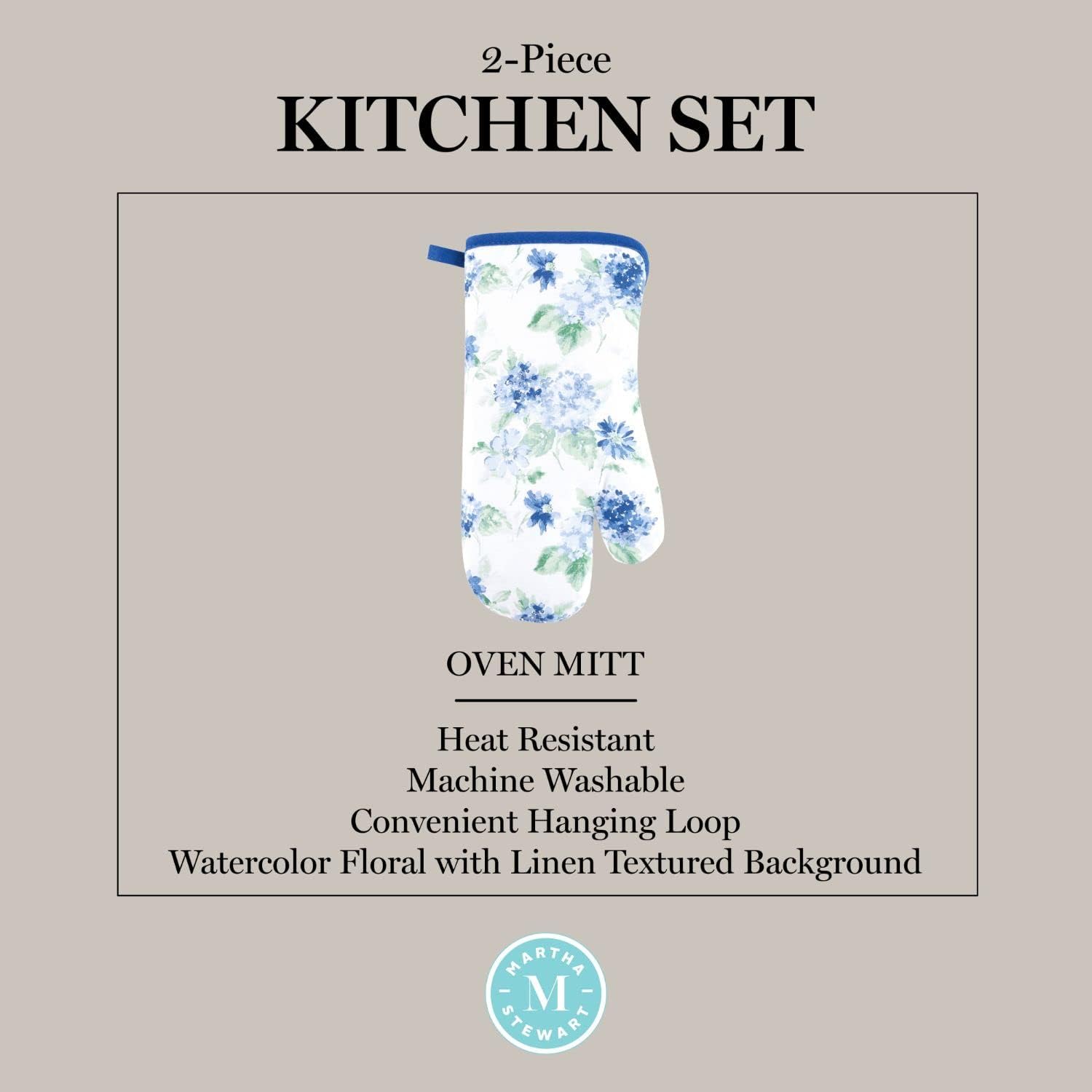 Floral Oven Mitt &amp; Pot Holder