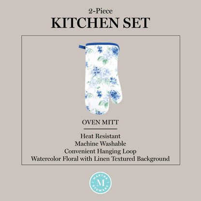 Floral Oven Mitt &amp; Pot Holder