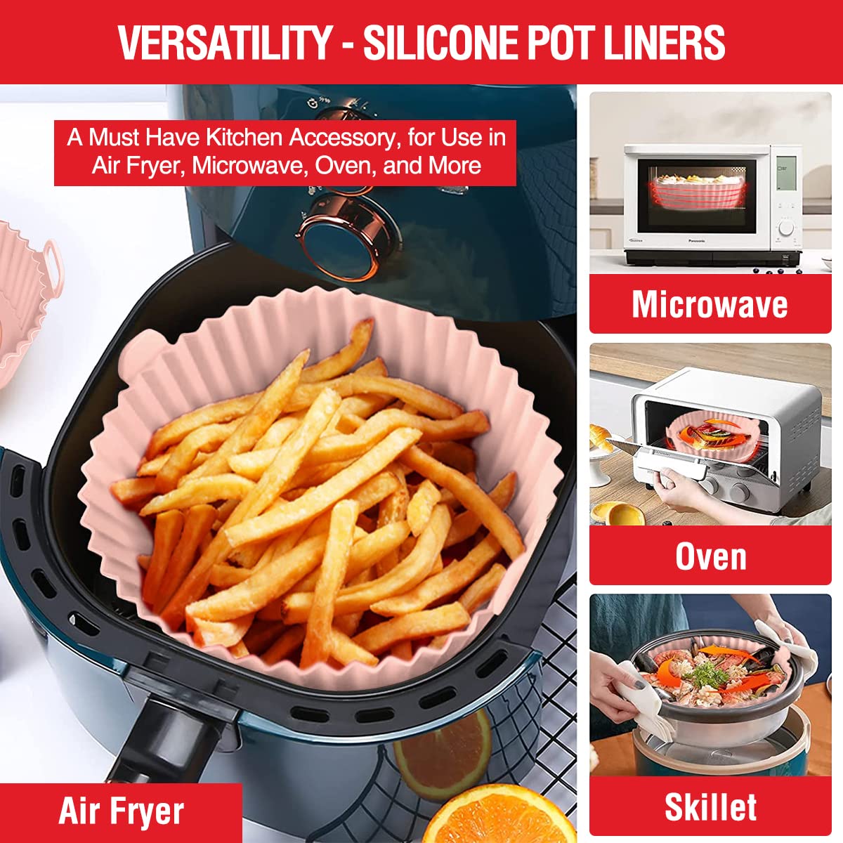 Air Fryer Silicone Liners Pot