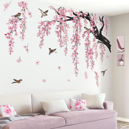 Large Flower Tree Branch Wall Stickers