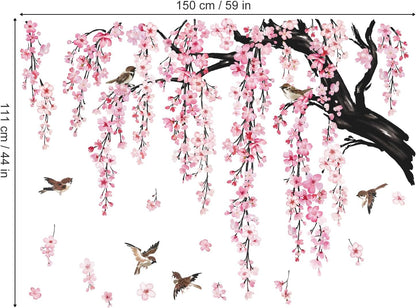 Large Flower Tree Branch Wall Stickers