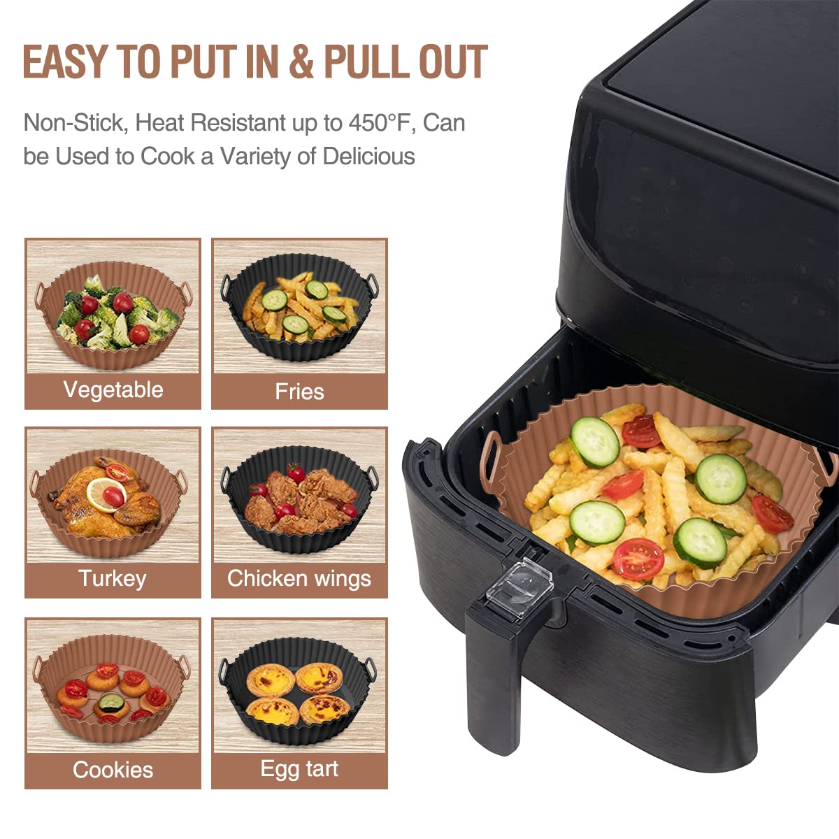 Air Fryer Silicone Liners Pot