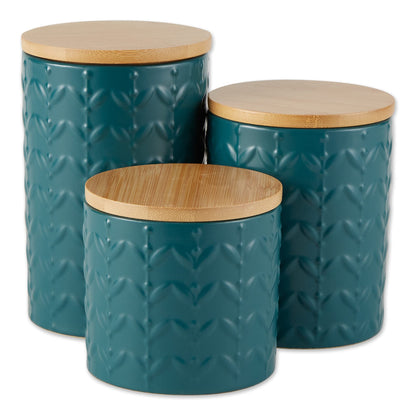 Textured Matte Ceramic Canister Set