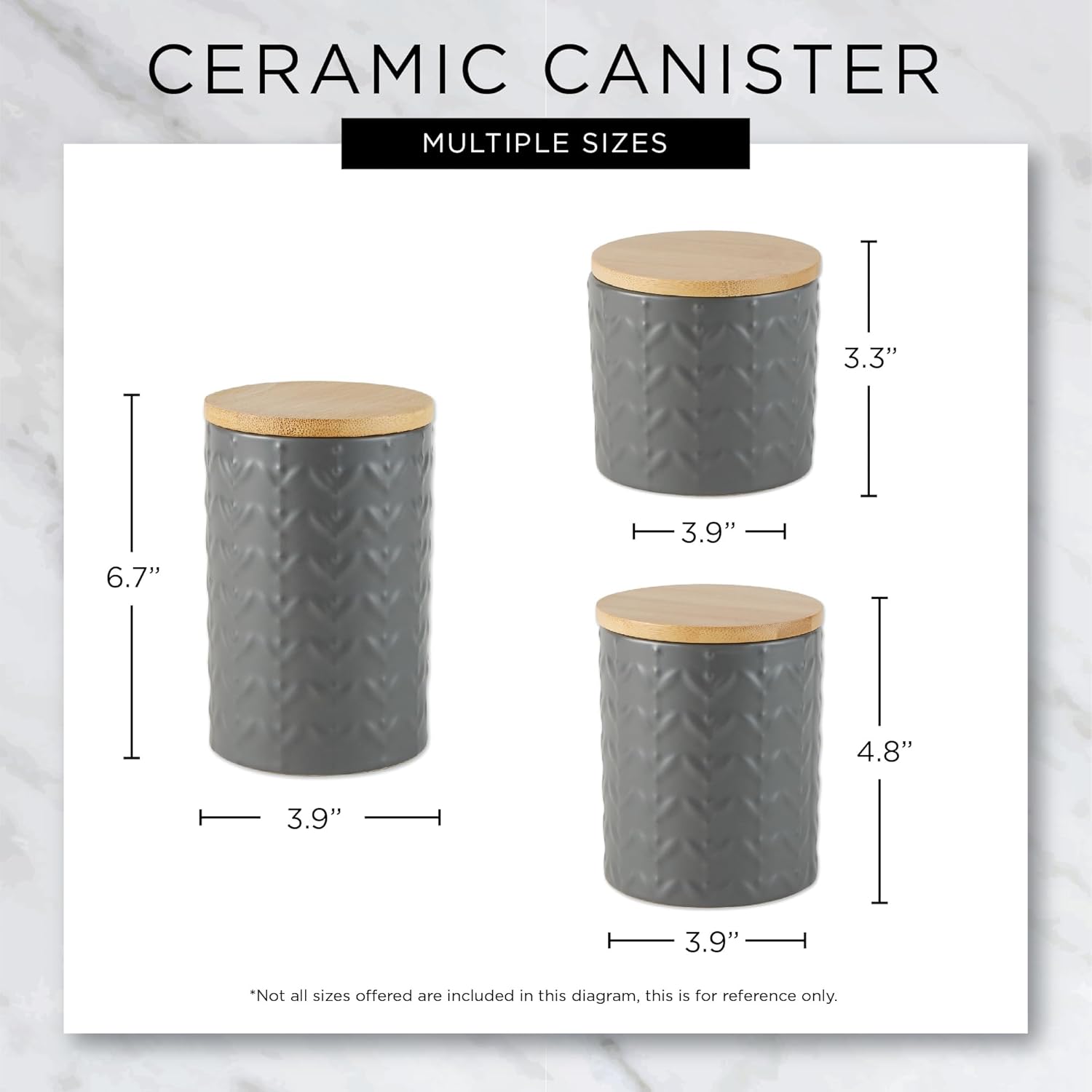 Textured Matte Ceramic Canister Set