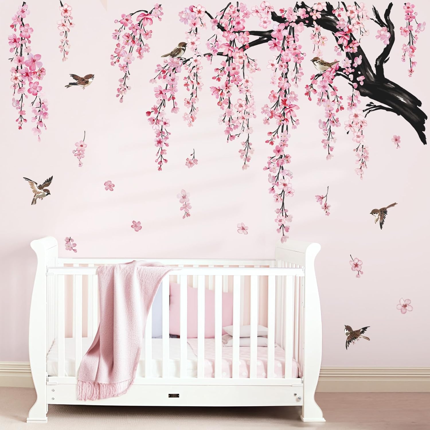 Large Flower Tree Branch Wall Stickers