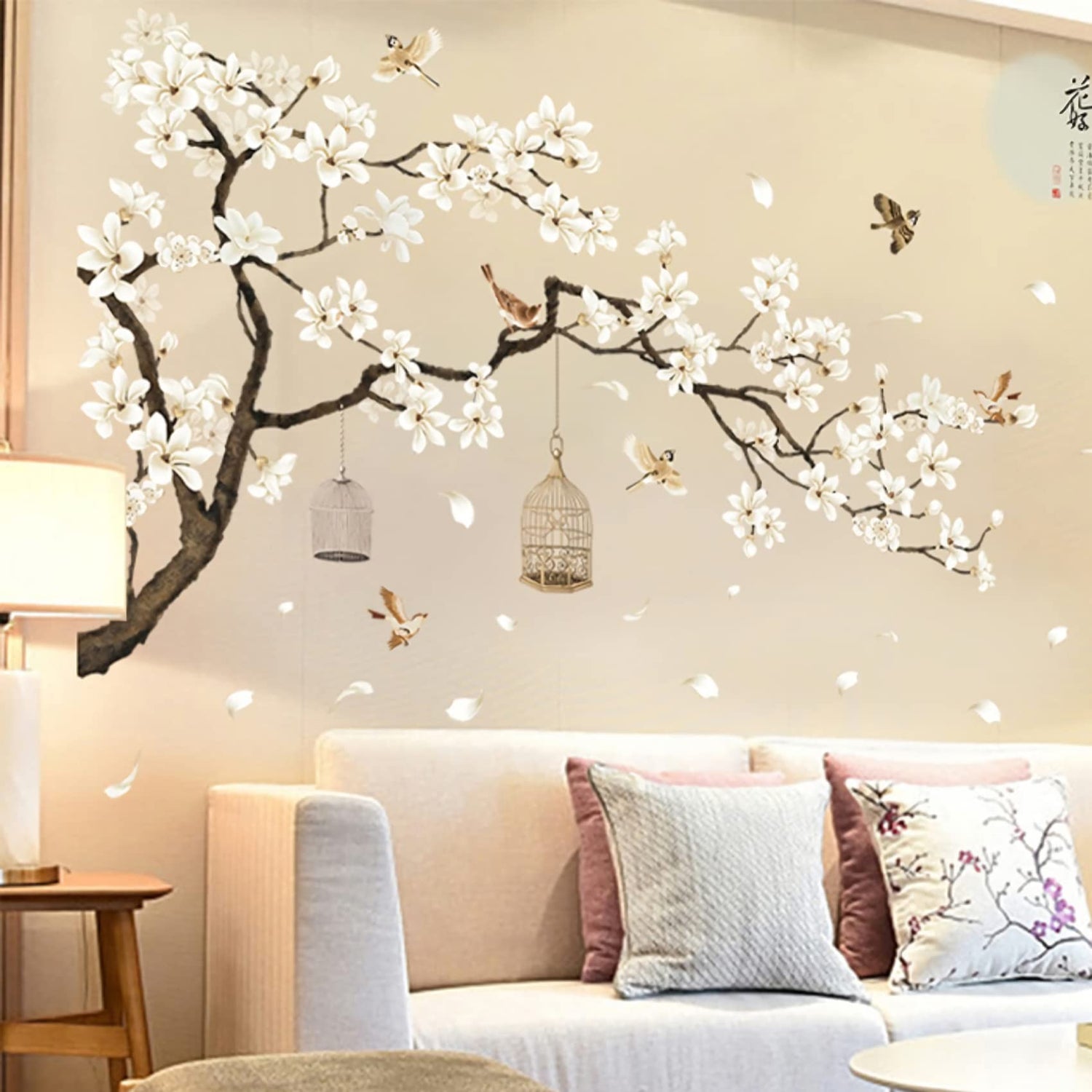 Large White Flower Wall Stickers