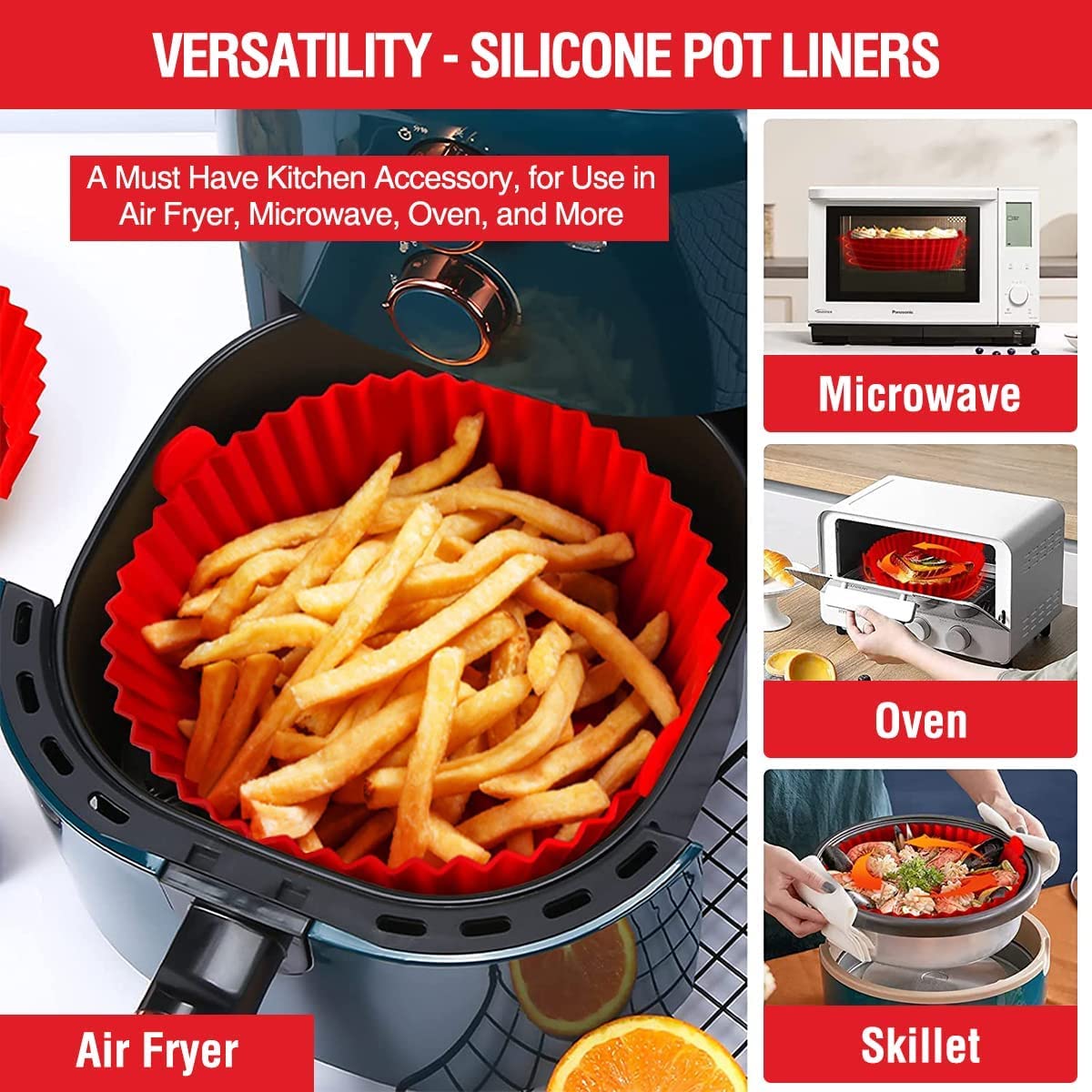 Air Fryer Silicone Liners Pot