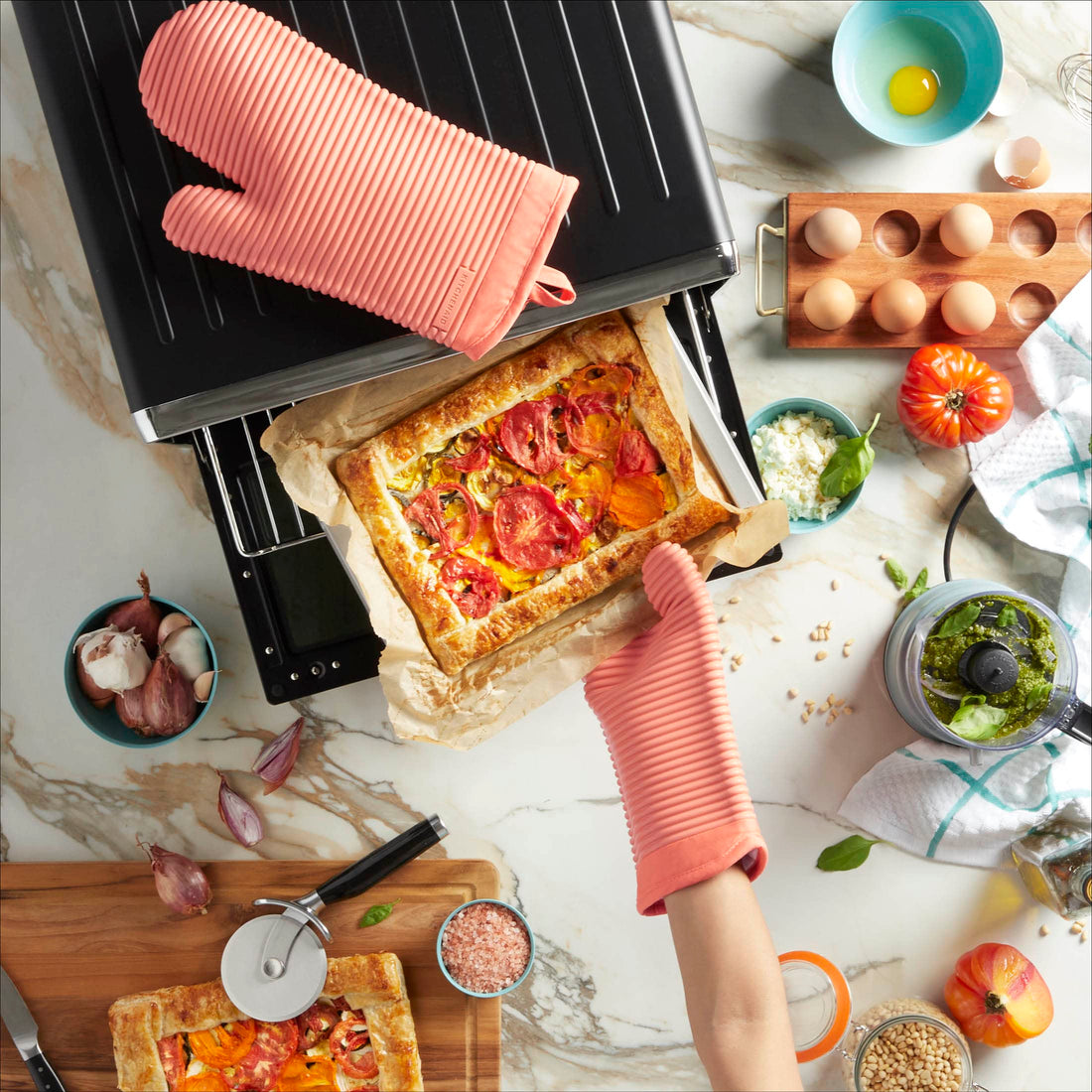 Silicone Oven Mitt Set