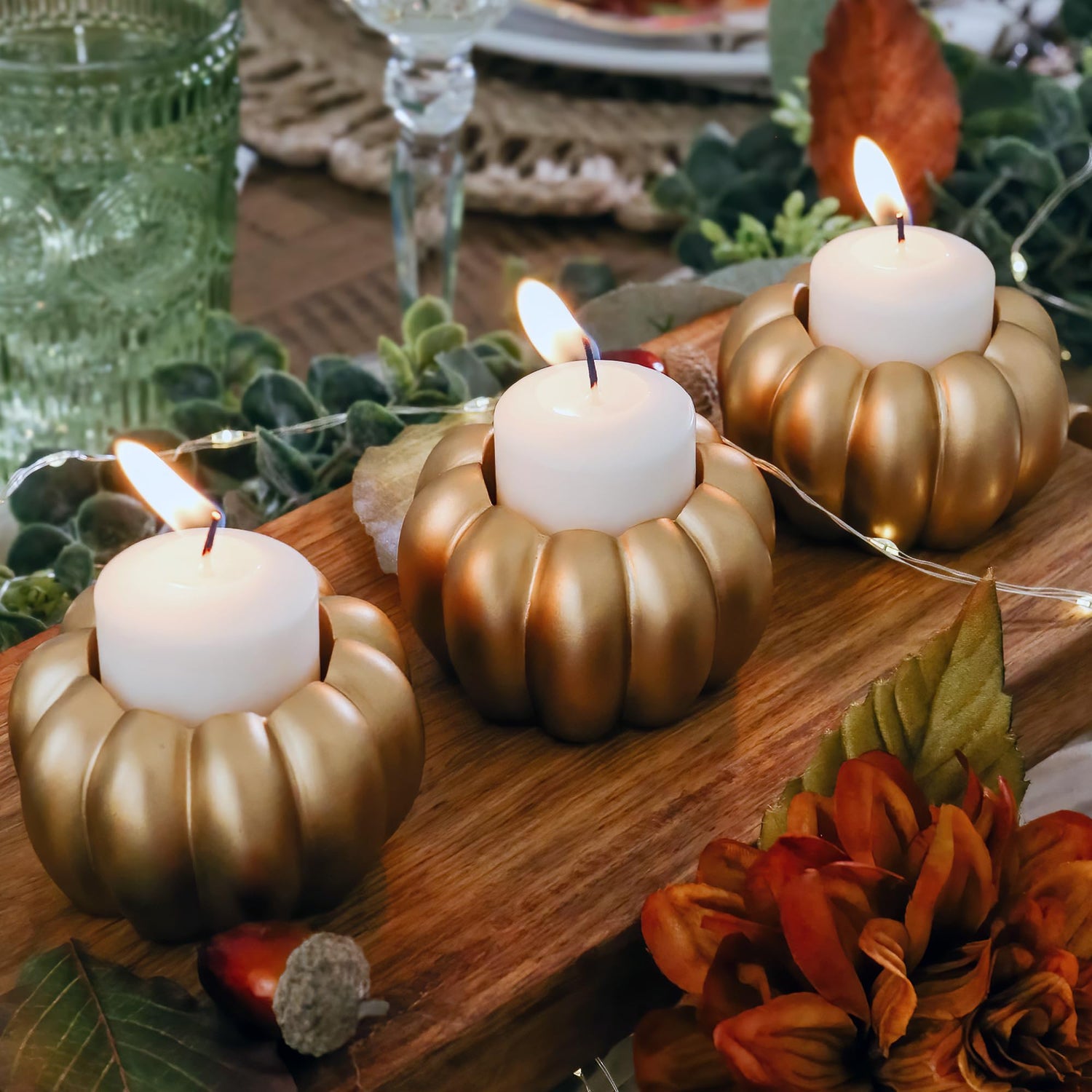 Pumpkin Candlestick Holders