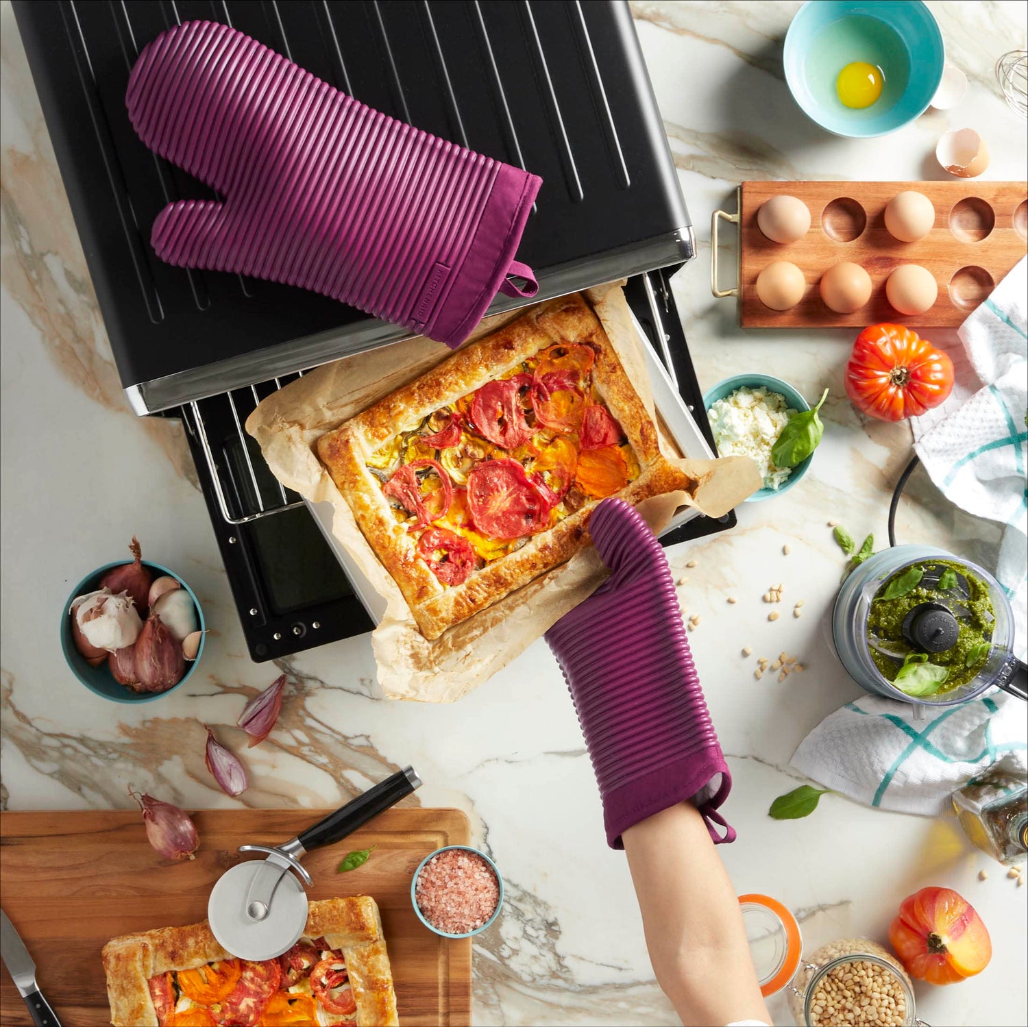 Silicone Oven Mitt Set