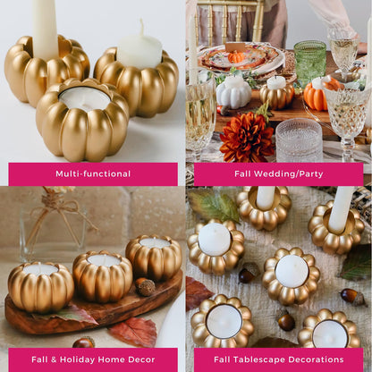 Pumpkin Candlestick Holders