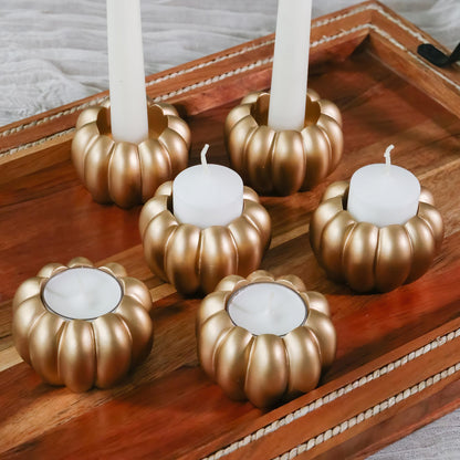 Pumpkin Candlestick Holders