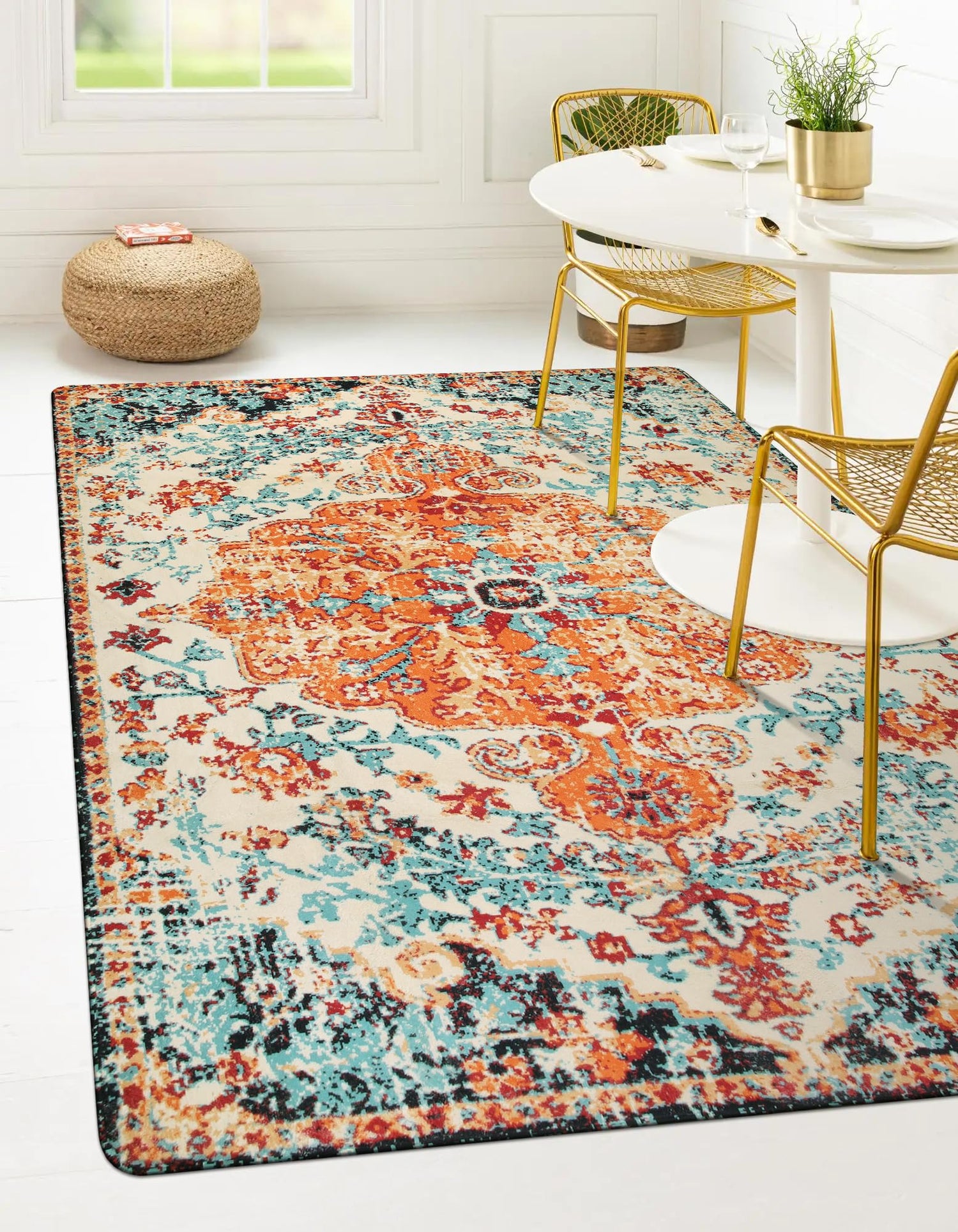 Floral Medallion Area Rug