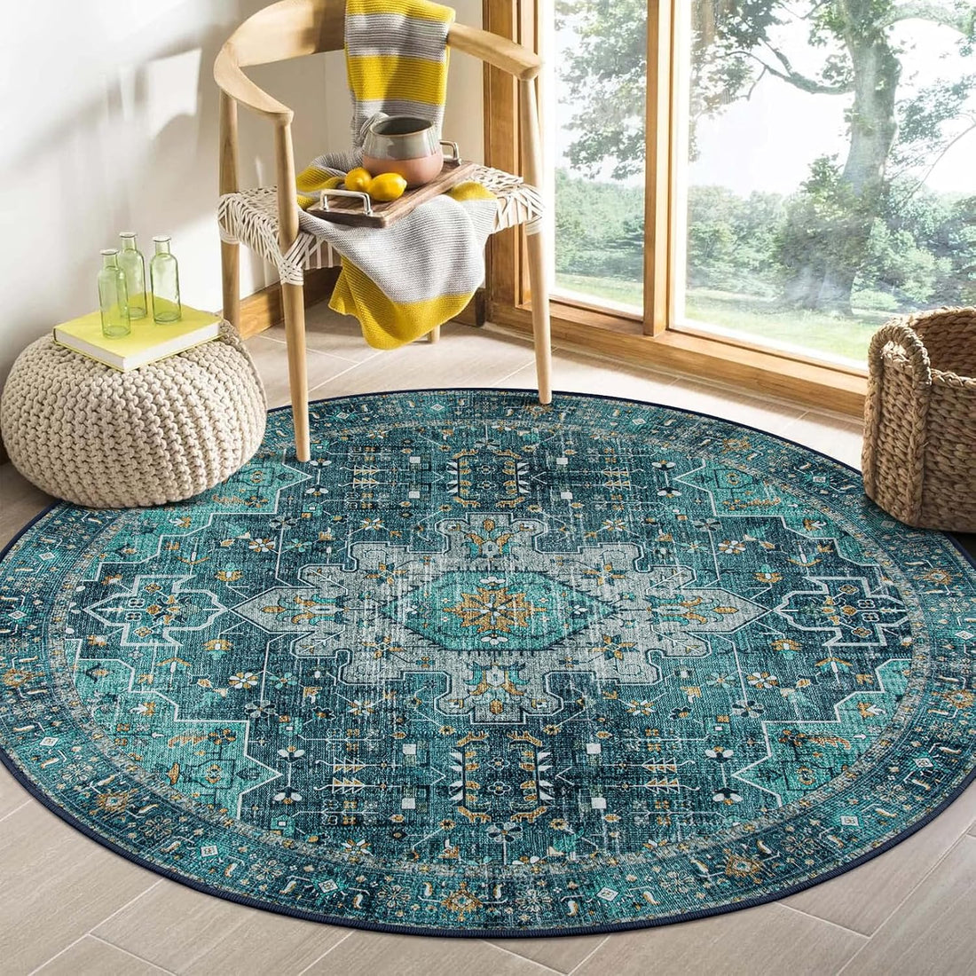 Washable Round Rug